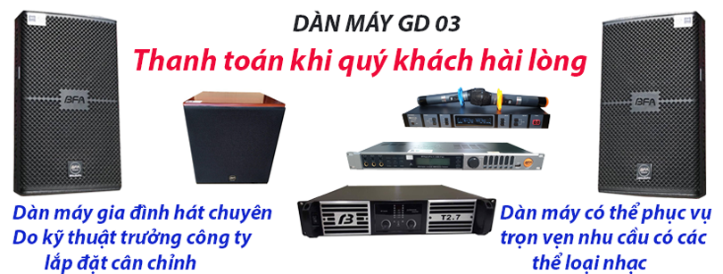 Hỗ trợ bán hàng cho dàn máy GD03